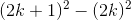 (2k+1)^2-(2k)^2