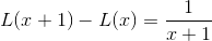 L(x+1)-L(x)=\frac{1}{x+1}