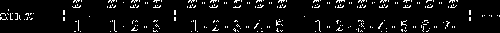 \sin x=+\frac{x}{1}-\frac{x\cdot x\cdot x}{1\cdot2\cdot3}+\frac{x\cdot x\cdot x\cdot x\cdot x}{1\cdot2\cdot3\cdot4\cdot5}-\frac{x\cdot x\cdot x\cdot x\cdot x\cdot x\cdot x}{1\cdot2\cdot3\cdot4\cdot5\cdot6\cdot7\cdot}+\cdots