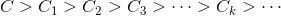 C%3eC_1%3eC_2%3eC_3%3e\cdots%3eC_k%3e\cdots