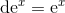 {\rm de}^x={\rm e}^x