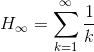H_\infty=\sum^\infty_{k=1}\frac{1}{k}
